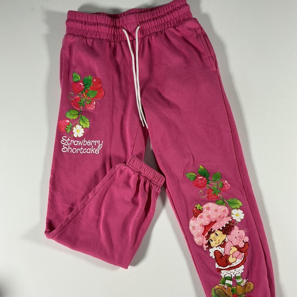 Strawberry Shortcake Pink Graphic Jogger Pants Size XXS